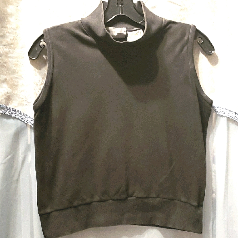 CHANCE ENCOUNTERS CROP BLACK TURTLEN. TOP SZ S